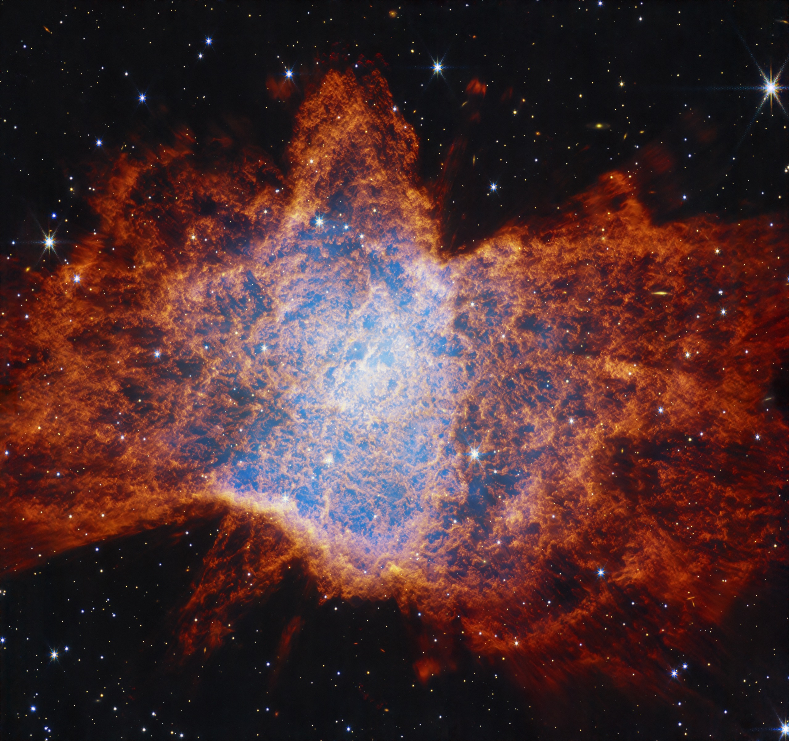 The planetary nebula NGC 6072: shells of gas cast off by a dying star